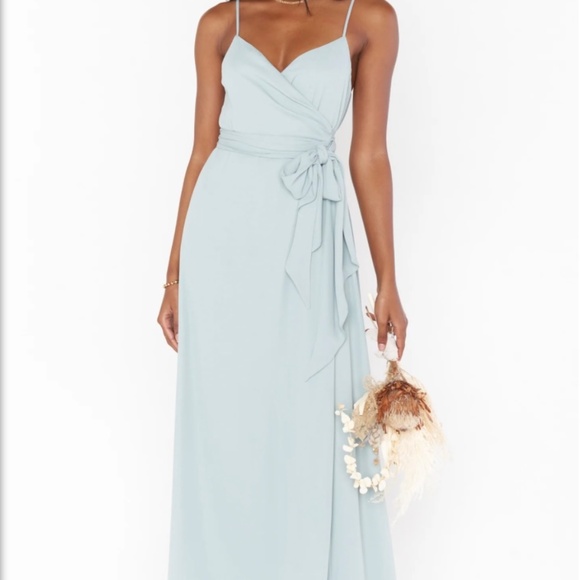 Liz Maxi Dress | Show Me Your MuMu | size M  | colour Silver Sage Crisp - Picture 1 of 7